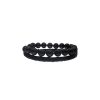 MAJORICA Sailor Bracelet In Steel, Leather And Black Pearl 21Cm | Chain Bracelets