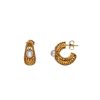 MAJORICA Etna Small Hoop Earrings In Gold-Plated Silver | Pearl Hoop Earrings