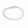 MAJORICA Gold Plated Bracelet Lyra 6Mm White Pearls | Golden Bracelets