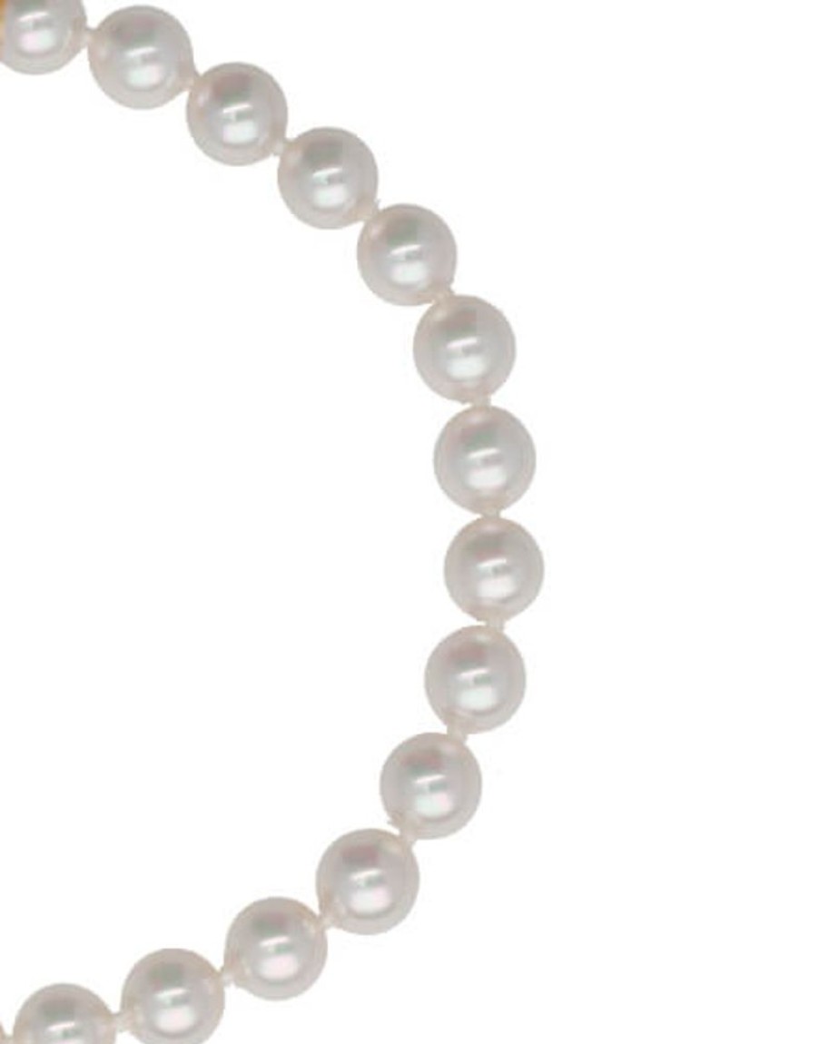 MAJORICA Gold Plated Bracelet Lyra 6Mm White Pearls | Golden Bracelets