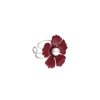 MAJORICA Silver Santorini Small Red Flower Ring | Medium-Sized Rings