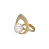 MAJORICA Petra Ring With Pearl In Gold Steel | Large Pearl Rings