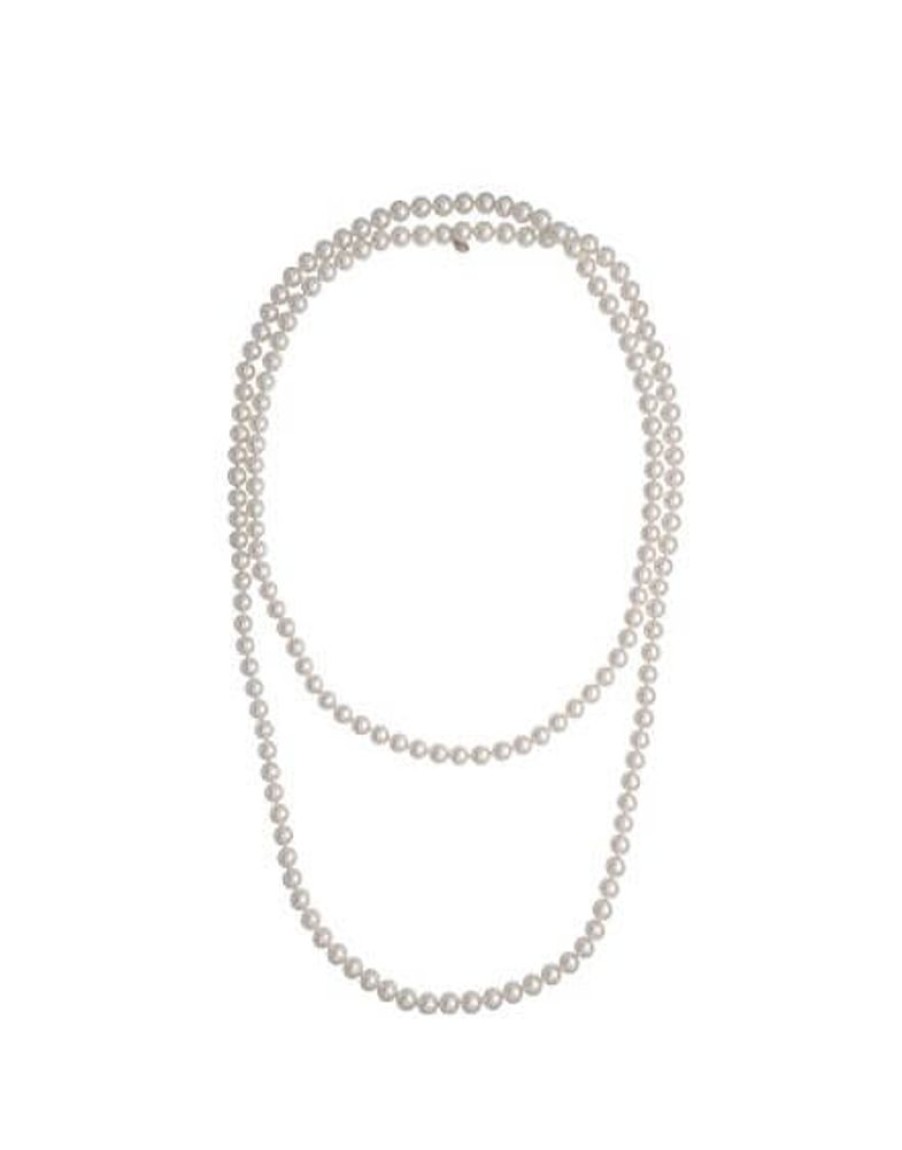 MAJORICA Long Necklace Jour With 8Mm White Pearls 150Cm | Long Pearl Necklaces