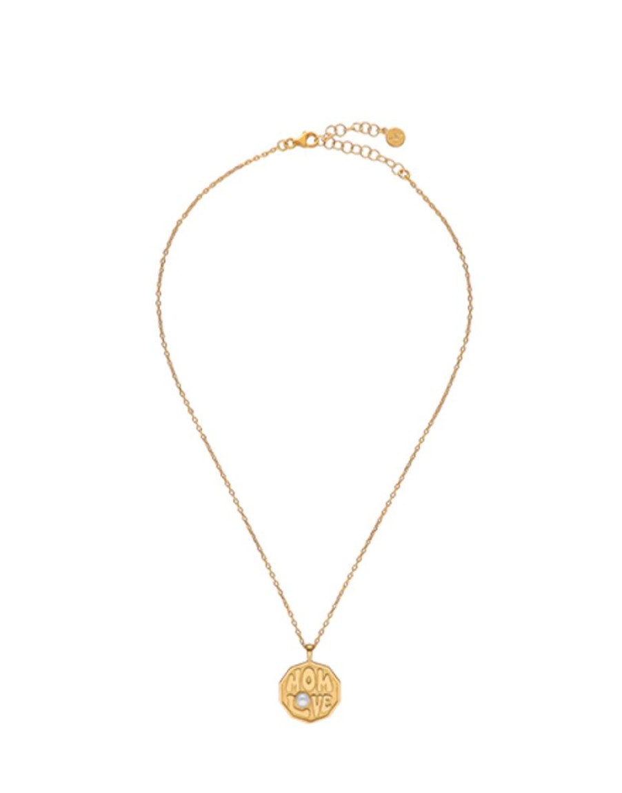 MAJORICA Mom Love Necklace With Gold Pendant | Pendants With Chain