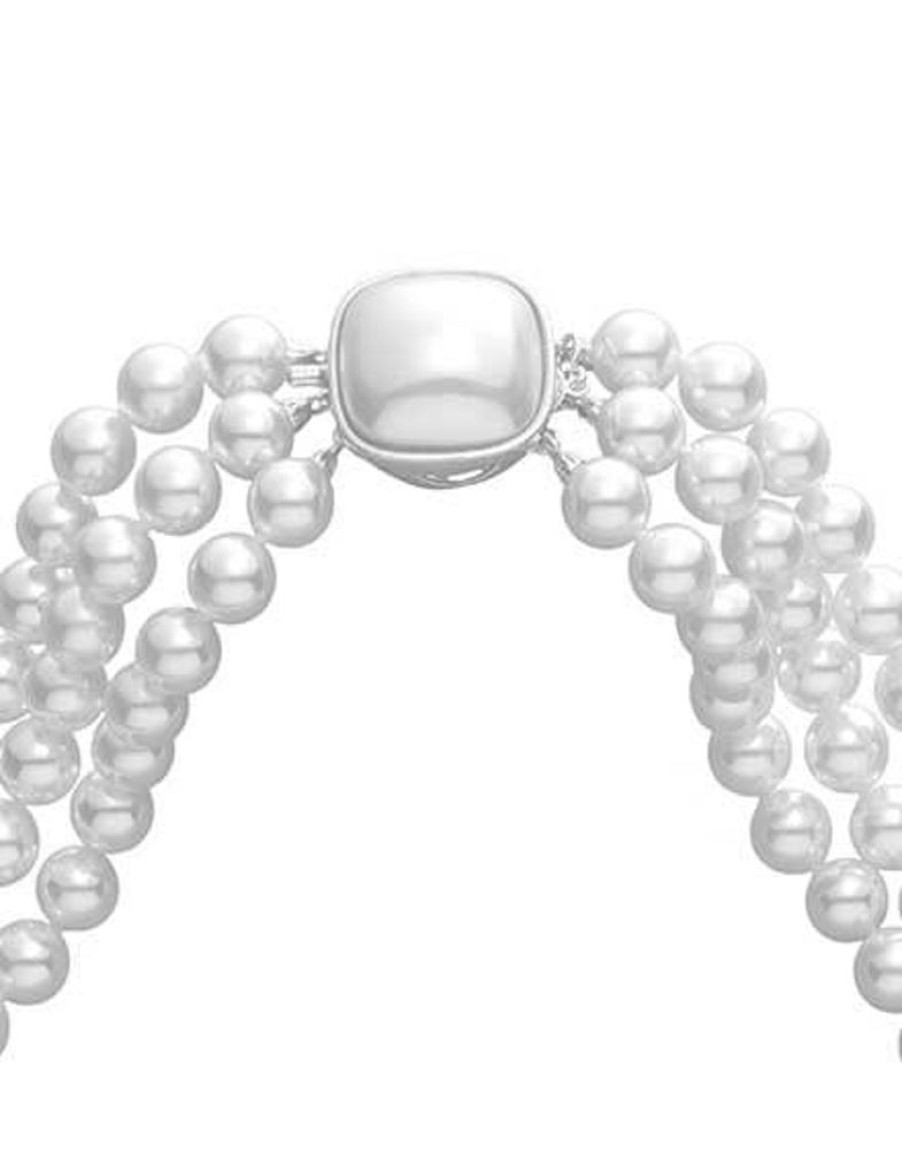 MAJORICA Pearl Silver Necklace Luna | Long Pearl Necklaces