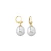 MAJORICA Gold Plated Earrings Agora With 12Mm White Pearl | Pearl Drop Earrings