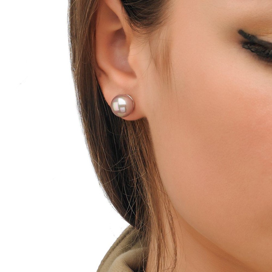 MAJORICA Earrings Lyra Silver With 10Mm Nuage Pearl | Pearl Stud Earrings