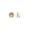 MAJORICA Le Palm Pearl Gold-Steel Earrings With Omega Clasp | Short Earrings