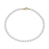 MAJORICA Golden Silver Necklace Lyra 8Mm 45Cm | Long Pearl Necklaces