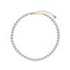 MAJORICA Gold-Plated Silver Necklace Ballet 6 Mm | Long Pearl Necklaces