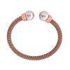 MAJORICA Rose Gold Plated Bracelet Tender Nuage Pearl | Bangle Bracelets