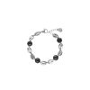 MAJORICA Sailor Chain Bracelet In Steel And Black Pearls | Chain Bracelets