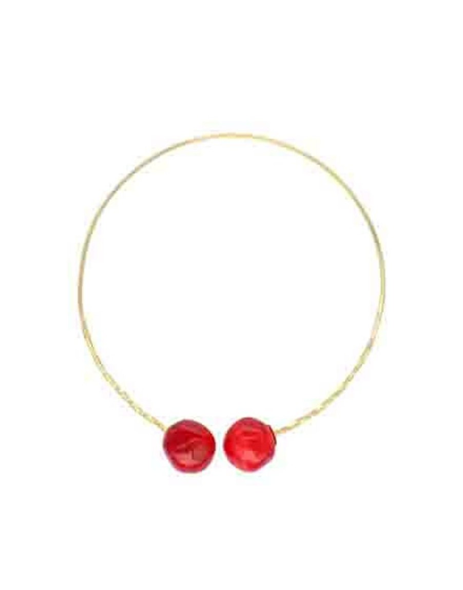 MAJORICA Adjustable Choker Capri With Red Murano Glass | Pearl Chokers