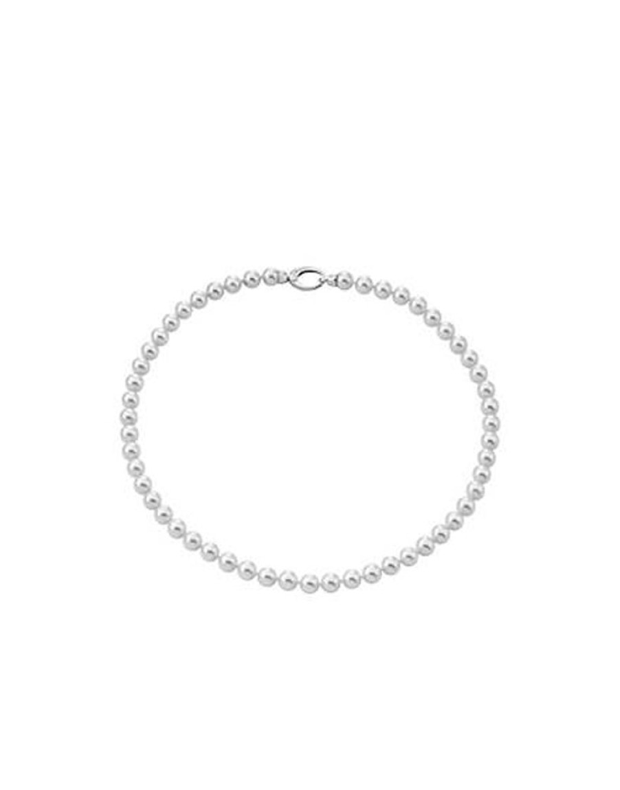 MAJORICA Silver Necklace Lyra 7Mm 50Cm | Long Pearl Necklaces