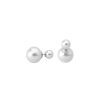 MAJORICA Earrings Polar Silver With 8 And 16Mm White Pearls | Short Earrings