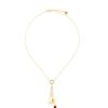 MAJORICA Algaida Golden Short Necklace With Amber Murano Glass | Pearl Chain Necklaces