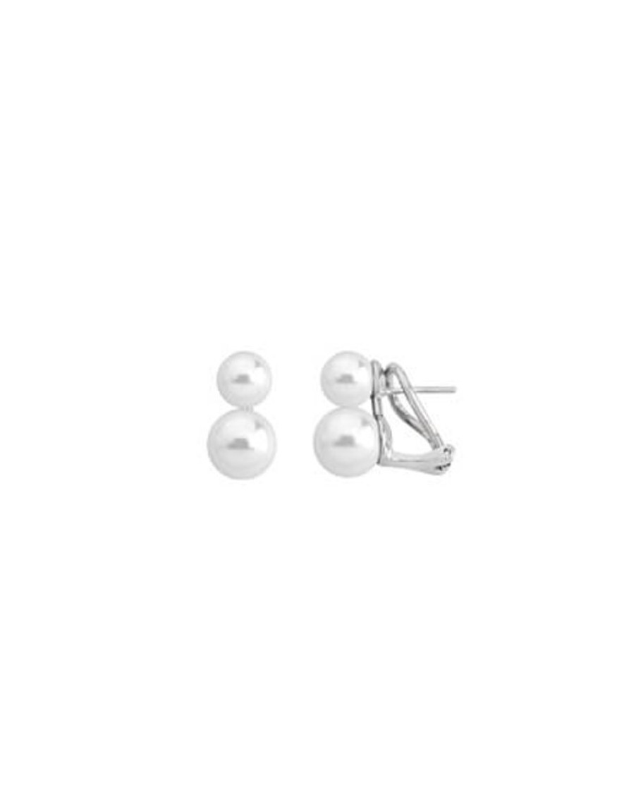 MAJORICA Earrings Jour Silver With 7 And 9Mm White Pearls | Short Earrings