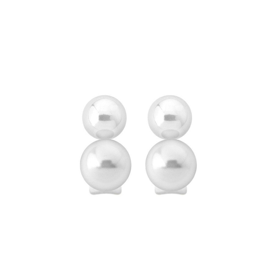 MAJORICA Earrings Jour Silver With 7 And 9Mm White Pearls | Short Earrings