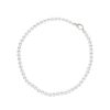 MAJORICA Silver Necklace Lyra 45Cm With White Pearls 6Mm | Long Pearl Necklaces