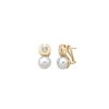 MAJORICA Earrings Exquisite Gold Plated With 10Mm White Pearl And Zircons | Tu & Yo Earrings