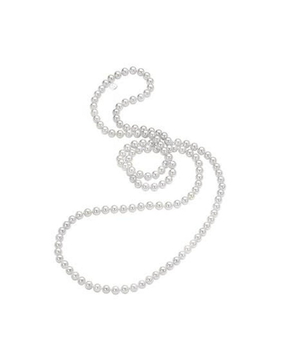 MAJORICA Long Necklace Jour With 10Mm White Pearls 120Cm | Long Pearl Necklaces