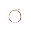 MAJORICA Color Pop Sunset Bracelet With Gradient Stones And White Pearls | Golden Bracelets