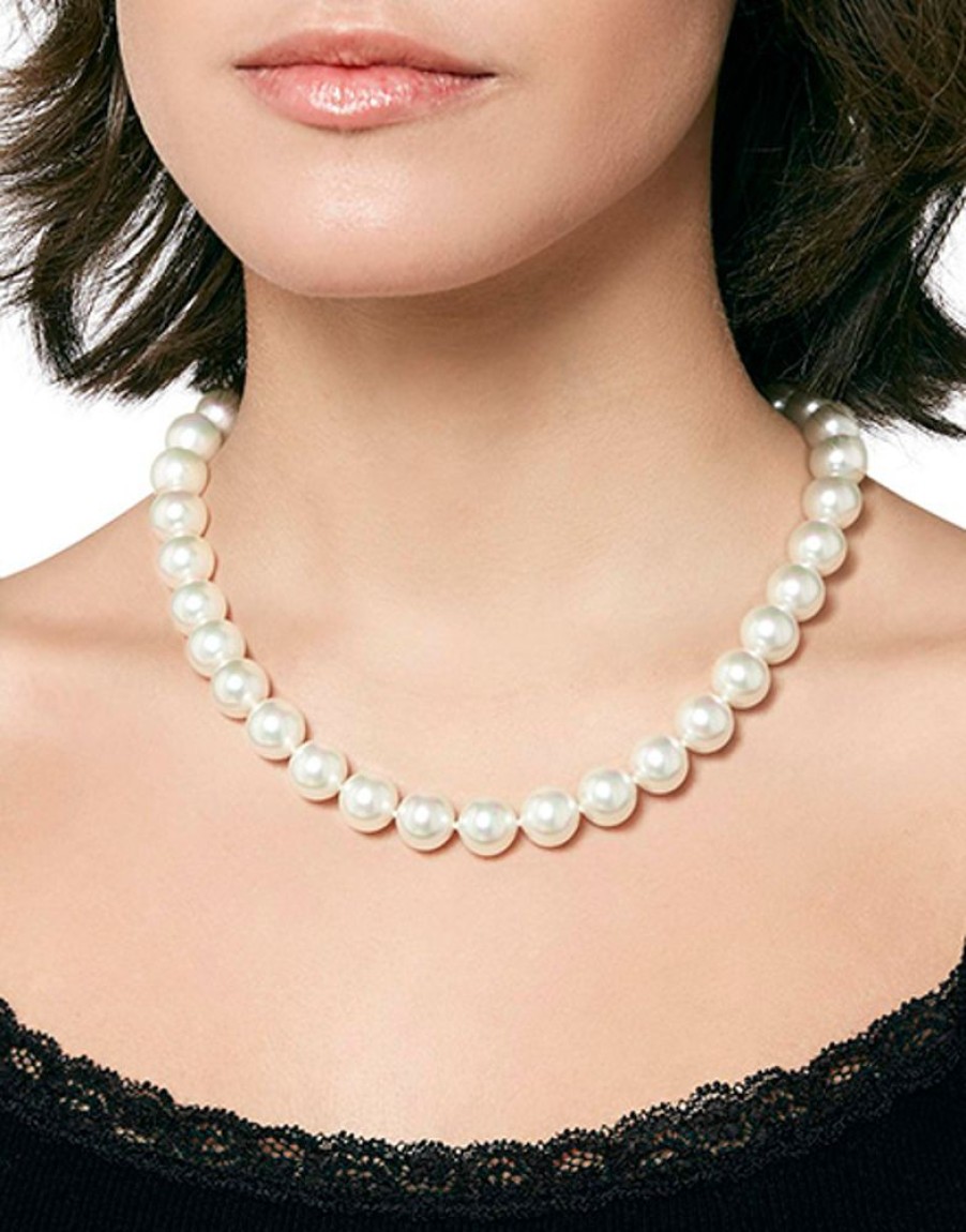 MAJORICA Silver Necklace Lyra 12Mm 50Cm | Pearl Chokers