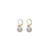 MAJORICA Gold Plated Earrings Nuada With 10Mm White Pearl French Clasp | Pearl Drop Earrings