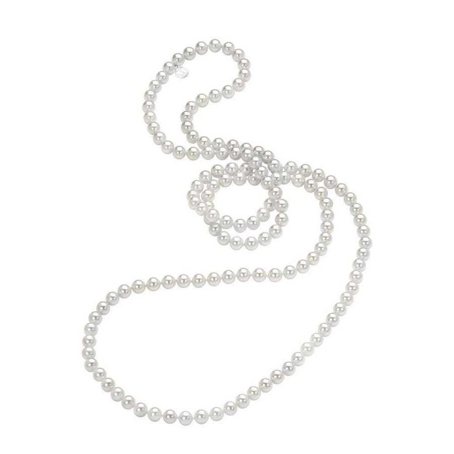 MAJORICA Necklace Jour 8Mm White Pearls 120Cm | Long Pearl Necklaces