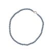 MAJORICA Silver Necklace Lyra 45Cm With 6Mm Gray Pearl | Long Pearl Necklaces