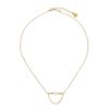 MAJORICA Minimalist Lagom Necklace In Steel And White Pearl | Pendants With Chain