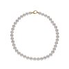 MAJORICA Golden Silver Necklace Lyra 10Mm 45Cm | Long Pearl Necklaces