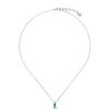 MAJORICA Selene Silver Necklace With Pearl And Emerald Green Zirconia | Pendants With Chain