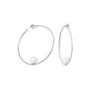 MAJORICA Earrings Marianela Steel Big | Pearl Hoop Earrings