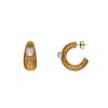 MAJORICA Etna Large Hoop Earrings In Gold-Plated Silver | Pearl Hoop Earrings