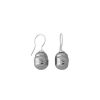 MAJORICA Silver Earrings Tender With 12Mm Barroque Gray Pearl | Pearl Drop Earrings