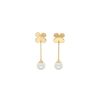 MAJORICA Gold-Plated Silver Clover And Pearl Ayanti Earrings | Pearl Drop Earrings