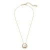 MAJORICA Golden Silver Margot Necklace With An Embedded Round Pearl | Pendants With Chain