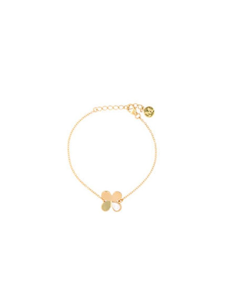 MAJORICA Ayanti Gold Bracelet With Mother-Of-Pearl Detail | Chain Bracelets