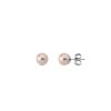 MAJORICA Earrings Lyra Silver With 8Mm Pink Pearl | Pearl Stud Earrings