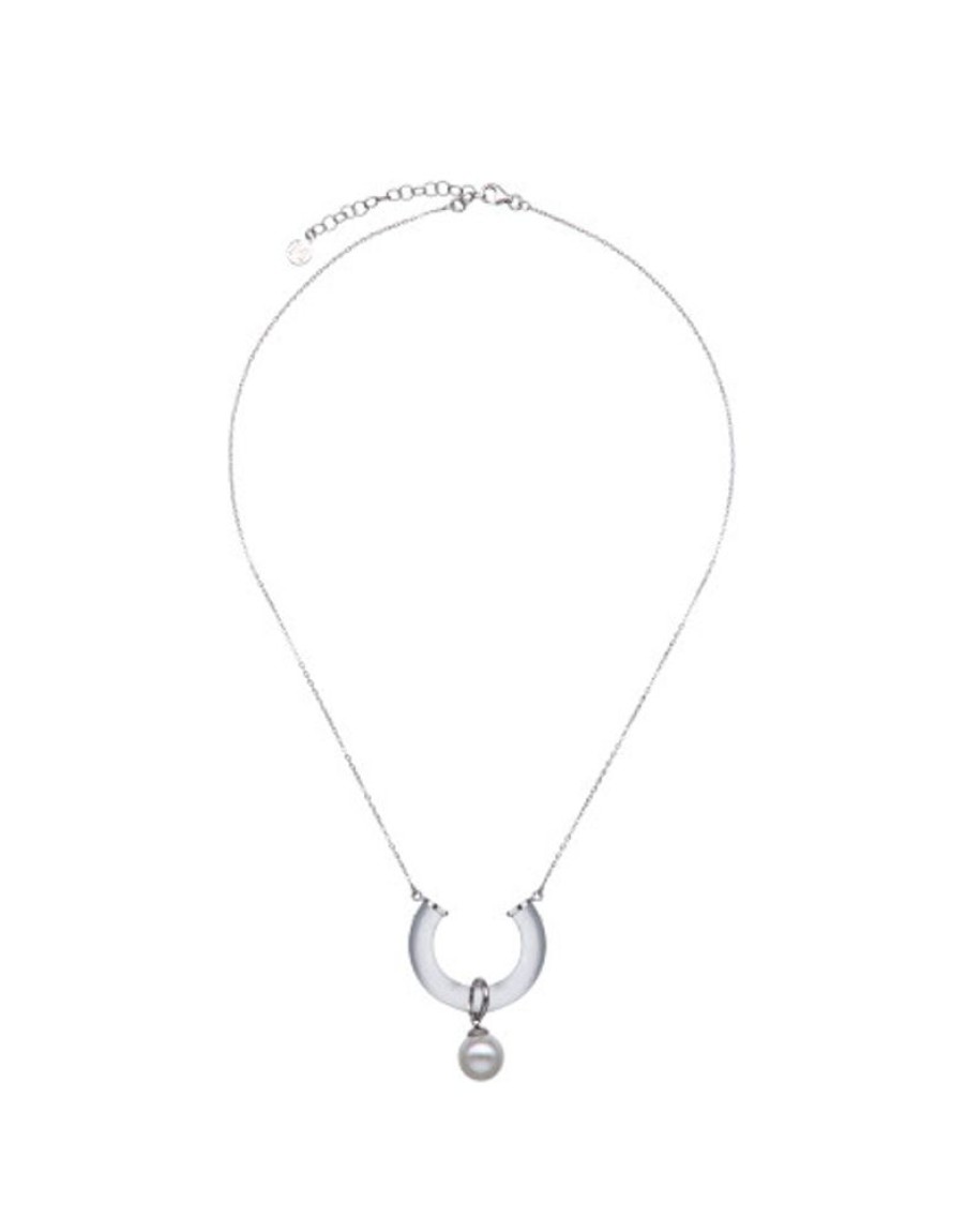 MAJORICA Silver Necklace With Ayla Pendant In High-Resistance Glass | Pendants With Chain