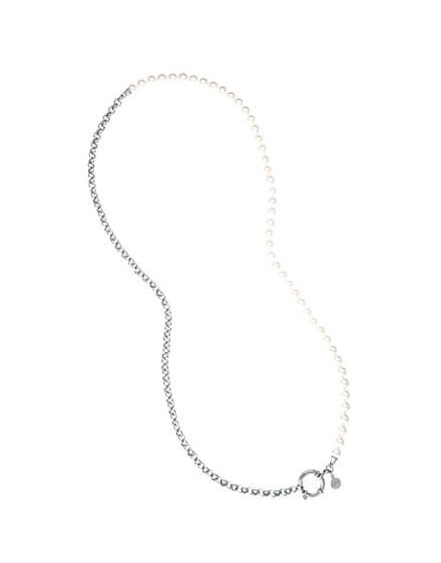 MAJORICA 70Cm Ibiza Necklace Combining Pearls And Steel | Long Pearl Necklaces