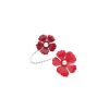 MAJORICA Adjustable Santorini Flower Red Bracelet In Silver | Bangle Bracelets