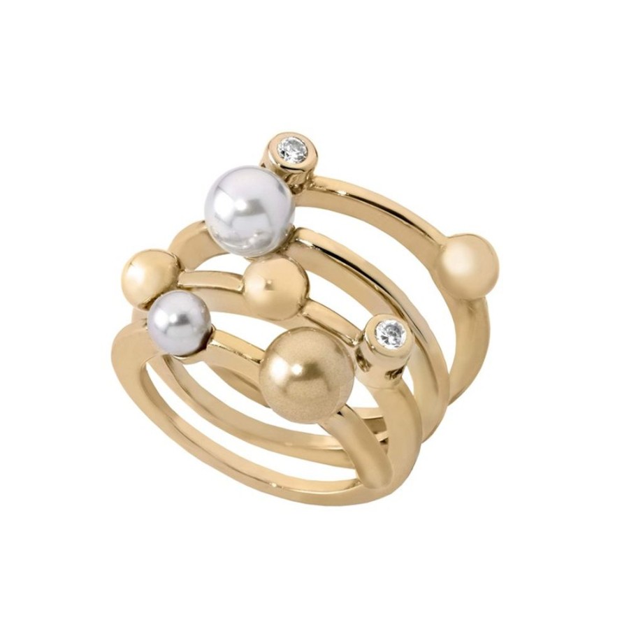 MAJORICA Golden Silver Ring Cercle | Gold Rings