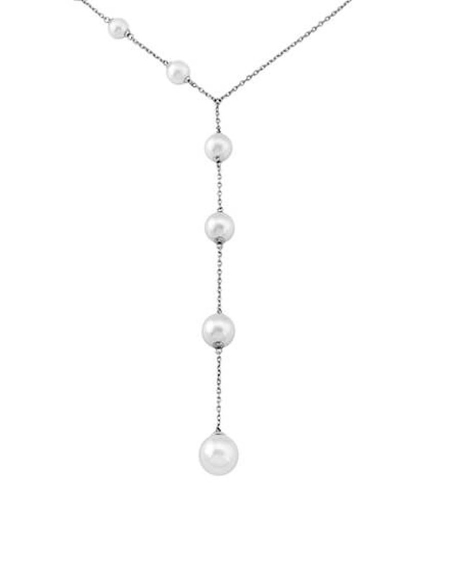 MAJORICA Chained Necklace Ilusion | Pearl Chain Necklaces