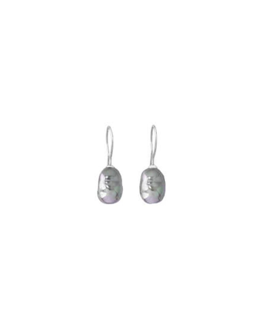 MAJORICA Silver Earrings Tender 8Mm Gray Baroque Pearl | Pearl Drop Earrings