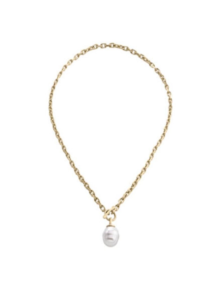 MAJORICA Golden Necklace Tender | Pearl Chain Necklaces