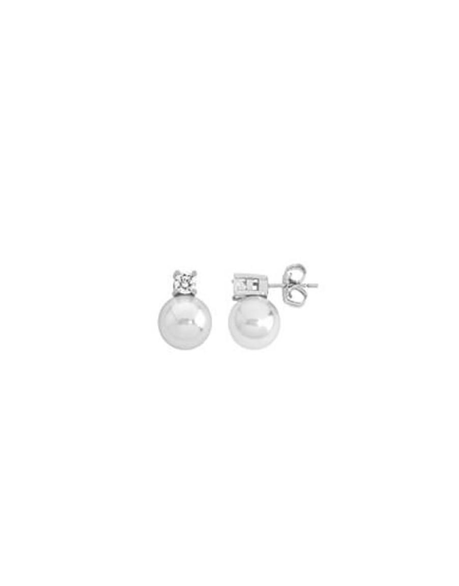 MAJORICA Silver Earrings Selene With 10Mm White Pearl And Zircons | Tu & Yo Earrings