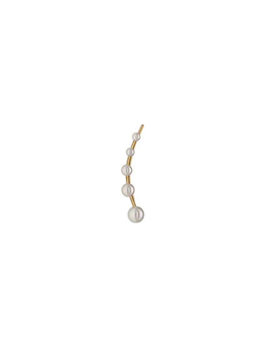 MAJORICA Kea Gold Earcuff Earring With Round Pearls | Ear Cuffs