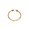 MAJORICA Golden Bamboo Adjustable Bracelet With Champagne Pearls | Bangle Bracelets